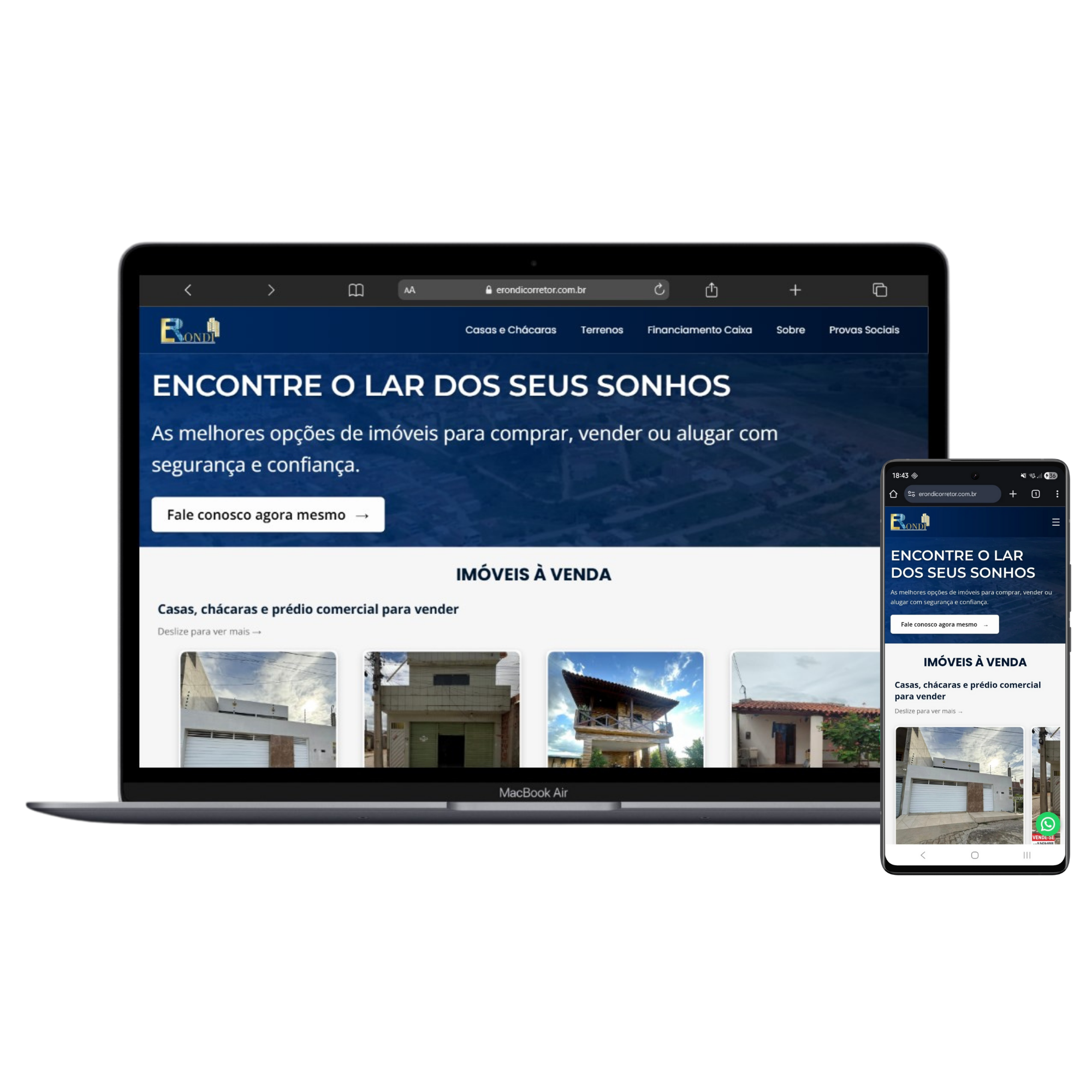 Imagem do site do cliente